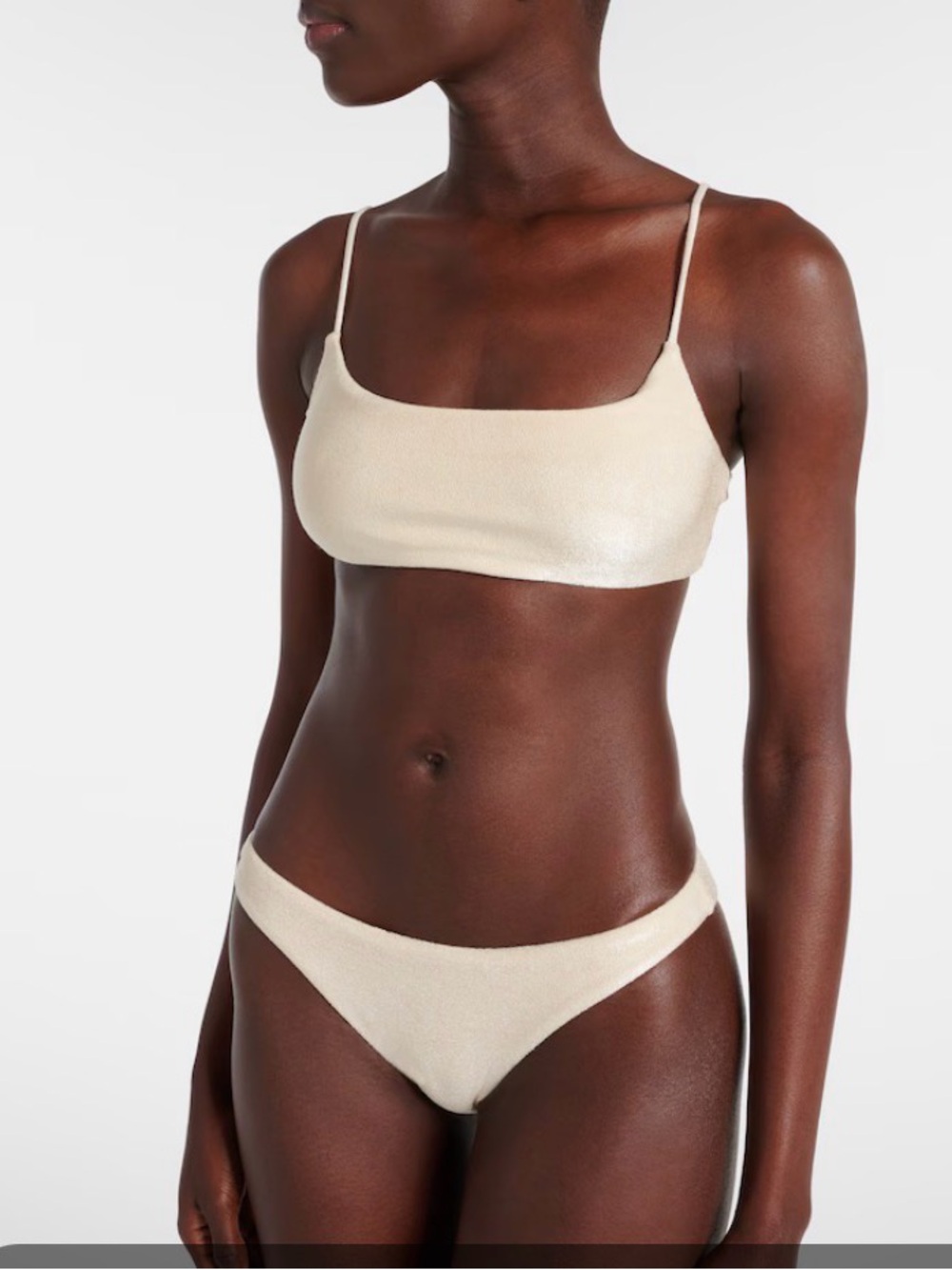 Jade Swim Most Wanted Bikini Bottom Sandstone Shimmer XS NWT